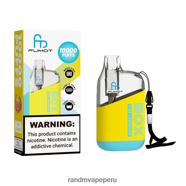 RandM Tornado Online Shop - Fumot Original RandM Tornado Box Dispositivo vapeador con control de flujo de aire 10000 1 ud. RXFLT896 limonada rosa