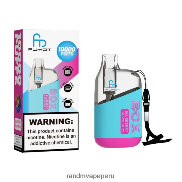 RandM Vape Online - Fumot Original RandM Tornado Box Dispositivo vapeador con control de flujo de aire 10000 1 ud. RXFLT895 frambuesa arándano