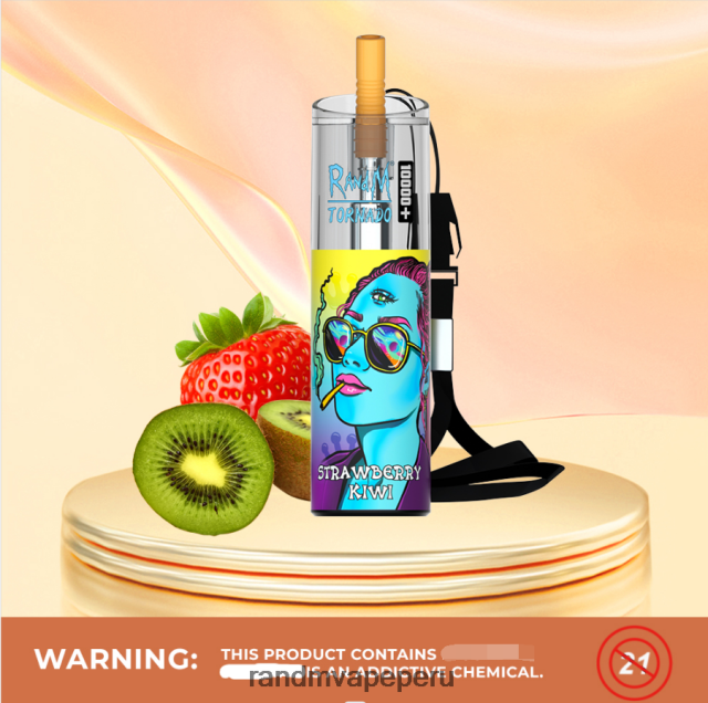 RandM Vape Perú - RandM Tornado Dispositivo vapeador con control de flujo de aire 10000 plus 1 ud. RXFLT881 kiwi fresa