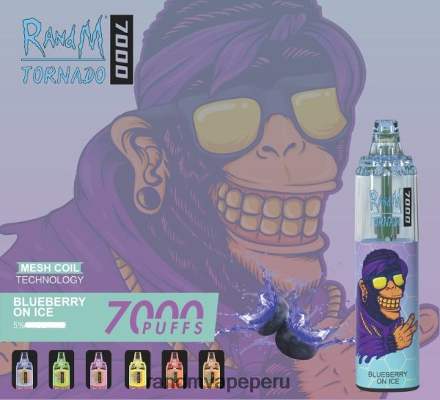 Best RandM Flavor - RandM Tornado Dispositivo vapeador con control de flujo de aire 7000 1 ud. RXFLT8169 arándano en hielo