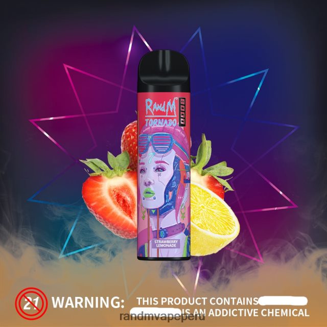 Best RandM Flavor - RandM Tornado Dispositivo vapeador con control de flujo de aire 8000 1 ud. RXFLT8239 limonada de fresa