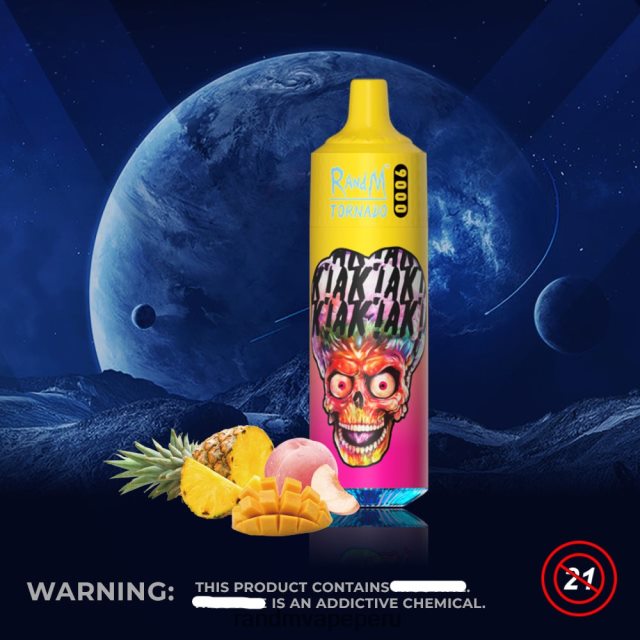 RandM Tornado Lima - RandM Tornado Dispositivo vape pod 9000 1 pieza versión 1 RXFLT8133 piña y mango color durazno